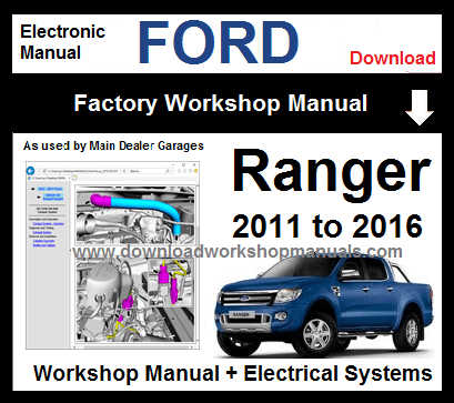 Ford Ranger 2011 to 2016 Workshop Service Repair Manual